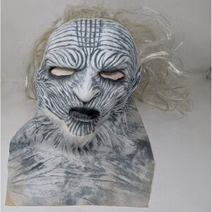 White Walker Cosplay Mask Scary‎ Night King Zombie Latex Mask Halloween Costume
